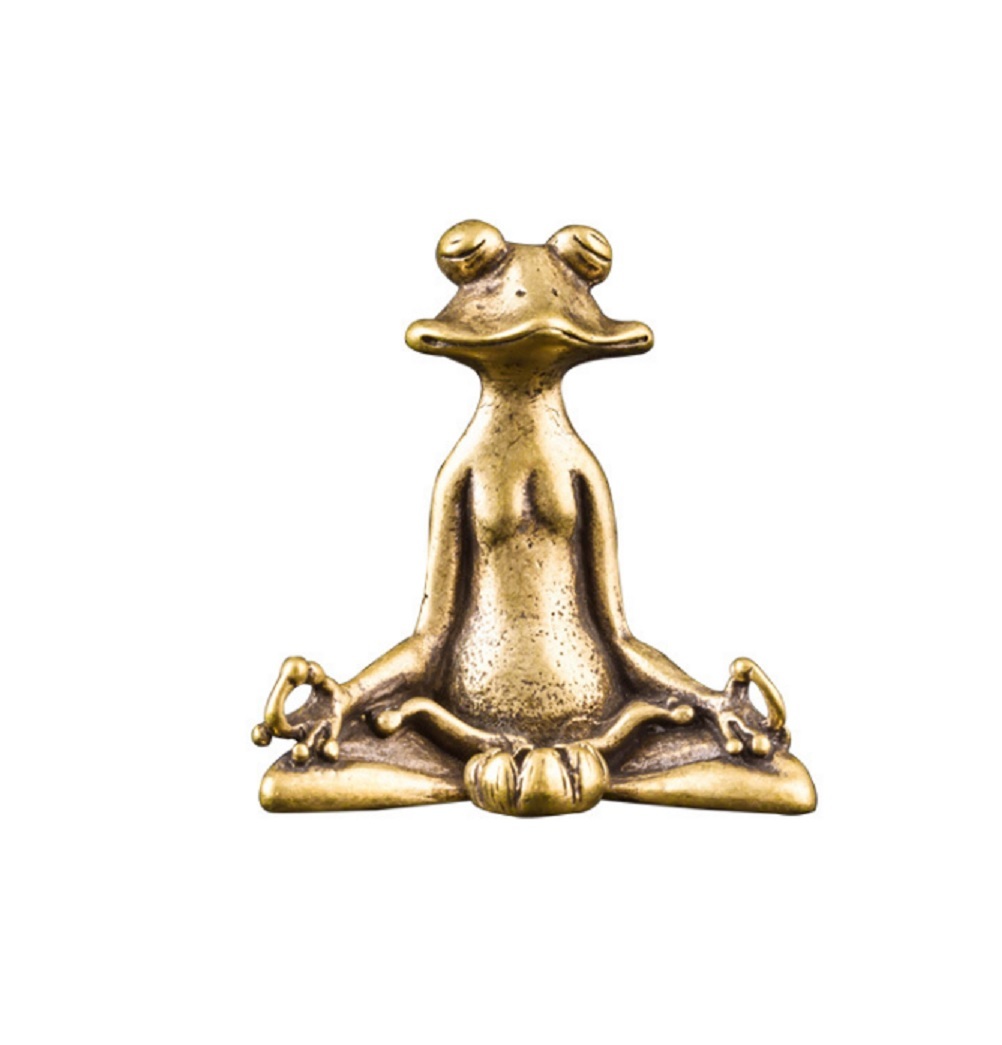 【匿名配送】Brass 真鍮 ブラス 蛙 カエルの置物 お香立て 無事に帰る お守り 3-1拍卖