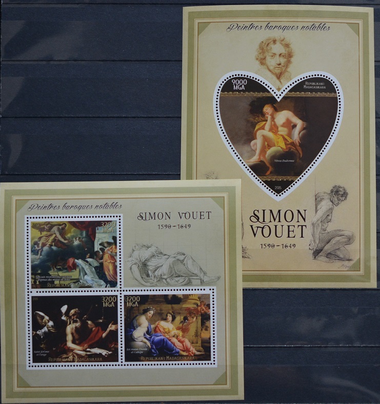 「FO12」マダガスカル切手 2015年 絵画(シモン・ヴーエ)拍卖