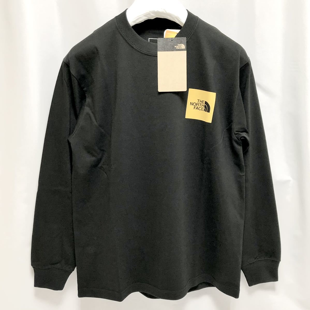 L 新品 ノースフェイス 希少 廃版色 スクエア ロゴ ロンT ボックス 長袖 Tシャツ ブラック Square LOGO TEE スクエアロゴ ボックスロゴ拍卖