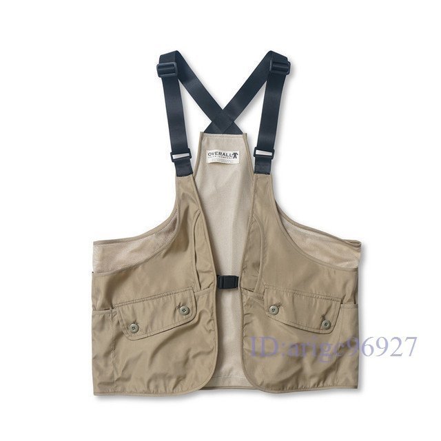 T269☆新品メンズベストカメラマンベストフィッシングベストアウトドアベスト男女兼用多機能お釣りベスト登山服撮影用3色選択可ベージュF拍卖
