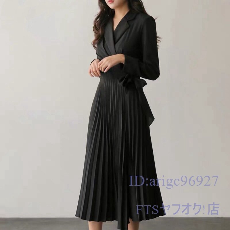 A1556☆新品ワンピースladies◇レディースsexy◇フォーマルロング丈dressブラック拍卖