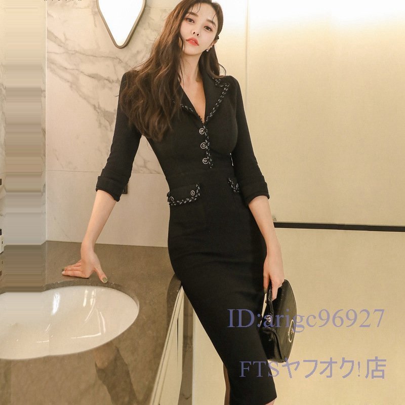 A0639☆新品ワンピースレディース● 極美品 着心地抜群 20代30代40代● ドレス 発表会 ボディコン 拍卖