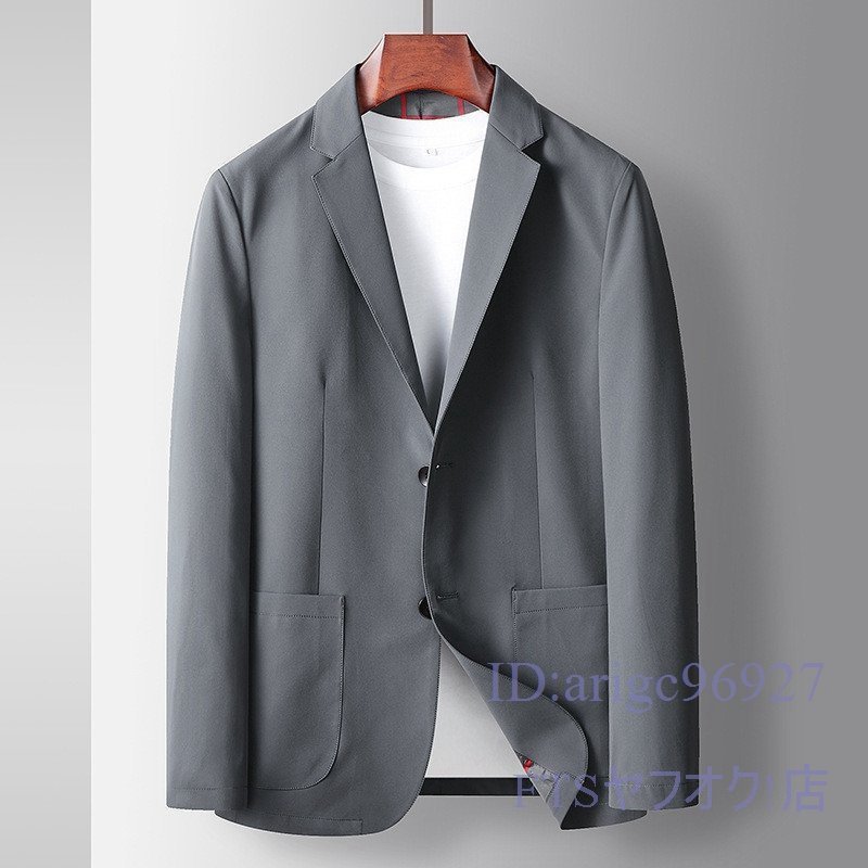 U010☆新品テーラードジャケット☆メンズ 春秋服 ジャンパー ブレザー ビジネススーツ ブルゾン【22018】ダークグレー M拍卖