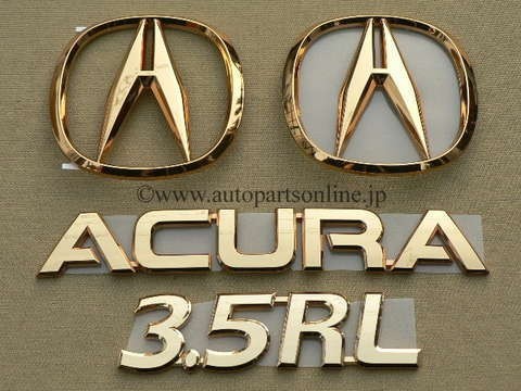 3.5RL アキュラ 純正 部品 ゴールド エンブレム レジェンド KA9 honda ホンダ parts パーツ us 北米 仕様 acura gold 海外拍卖