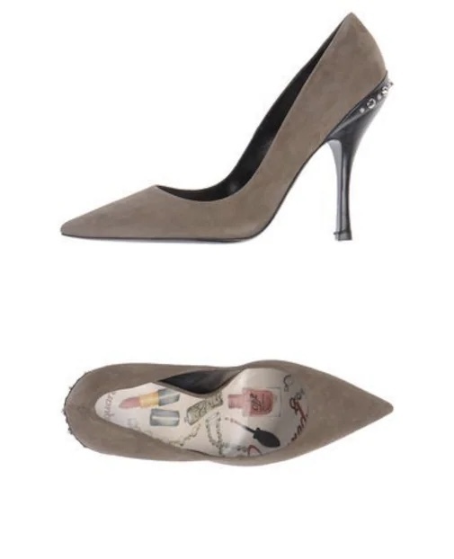 DSQUARED2ディースクエアード☆スタッズ付スエードパンプス拍卖