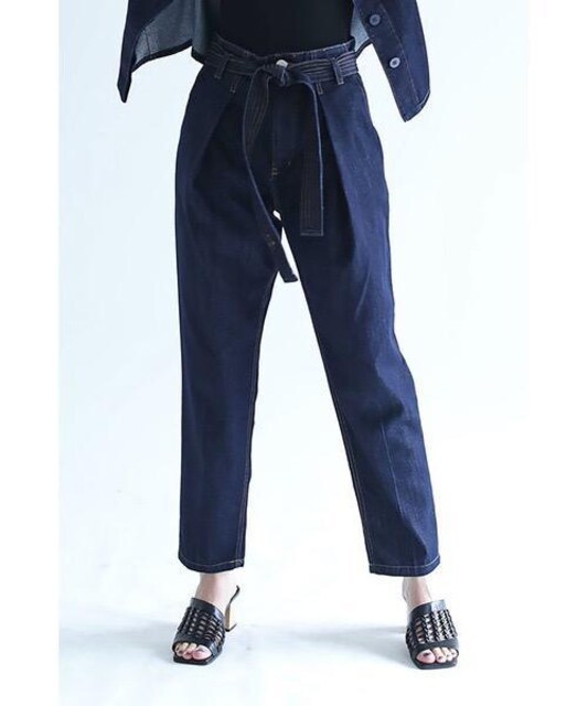 AULA AILAアウラアイラ☆インディゴブルーハイウエストデニムパンツ拍卖