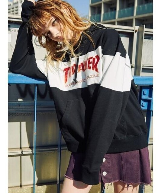 THRASHERスラッシャー☆ロゴプルオーバーパーカー拍卖