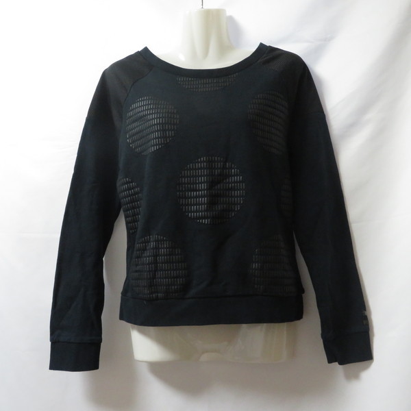 古着 レディースS PUMA/プーマ スウェットシャツ トレーナー 長袖 スポーツ カジュアル ブラック 569480拍卖