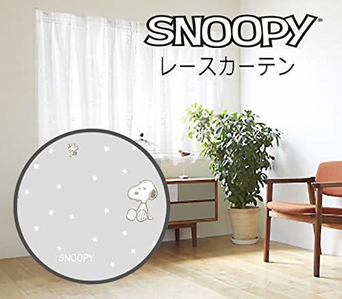 新品 カーテン「スヌーピーレースカーテン」2枚組 100X198 2P拍卖