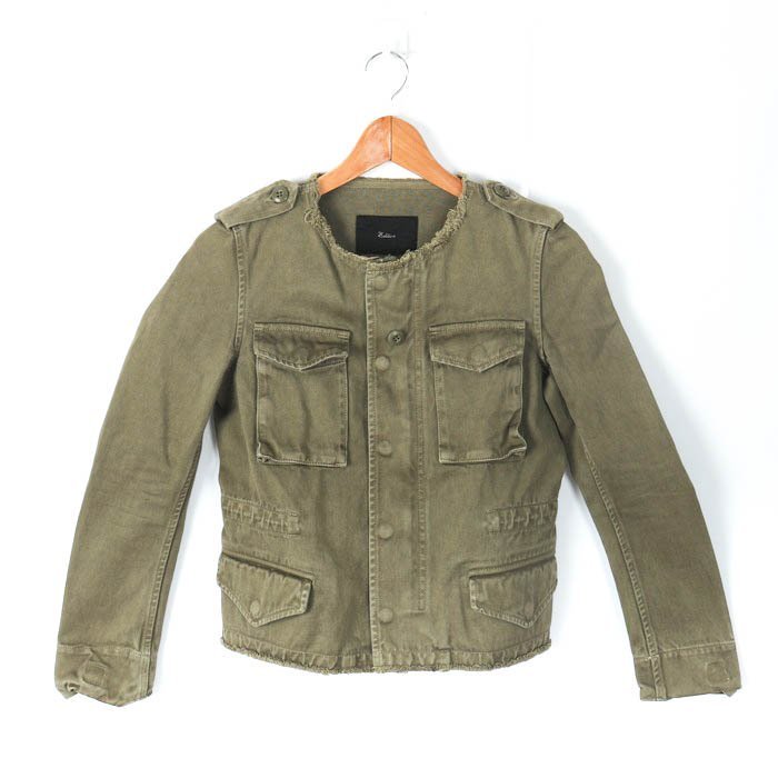 エディション ブルゾンジャケット コットン100% アウター トゥモローランド アウター 日本製 レディース 38サイズ カーキ Edition拍卖