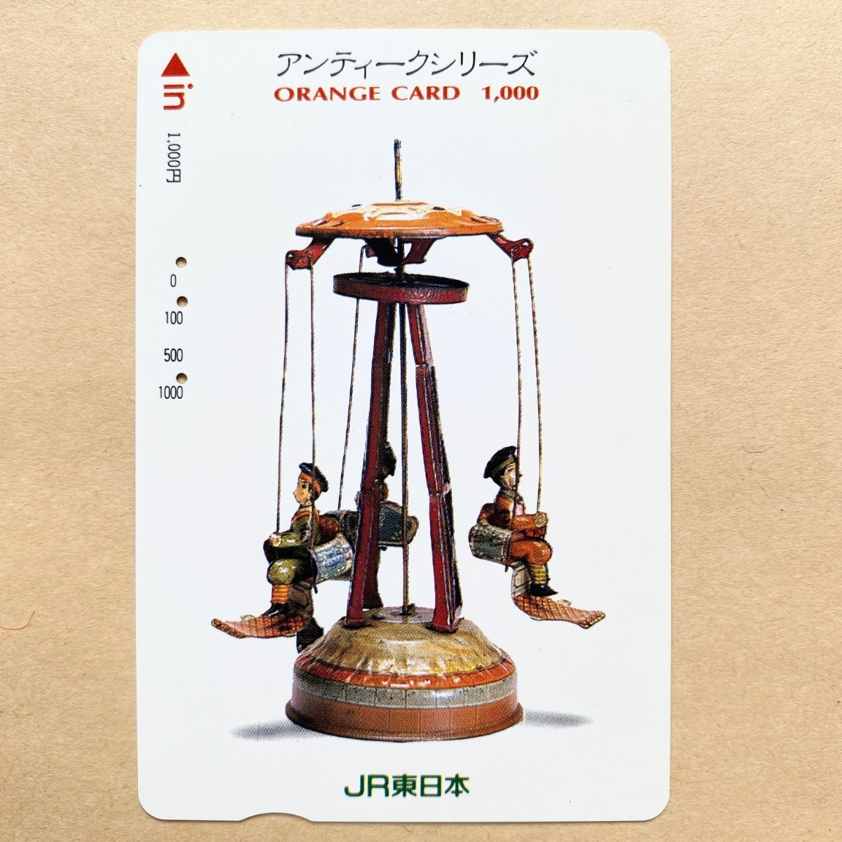 【使用済】 オレンジカード JR東日本 アンティークシリーズ ブリキ玩具 遊園地拍卖