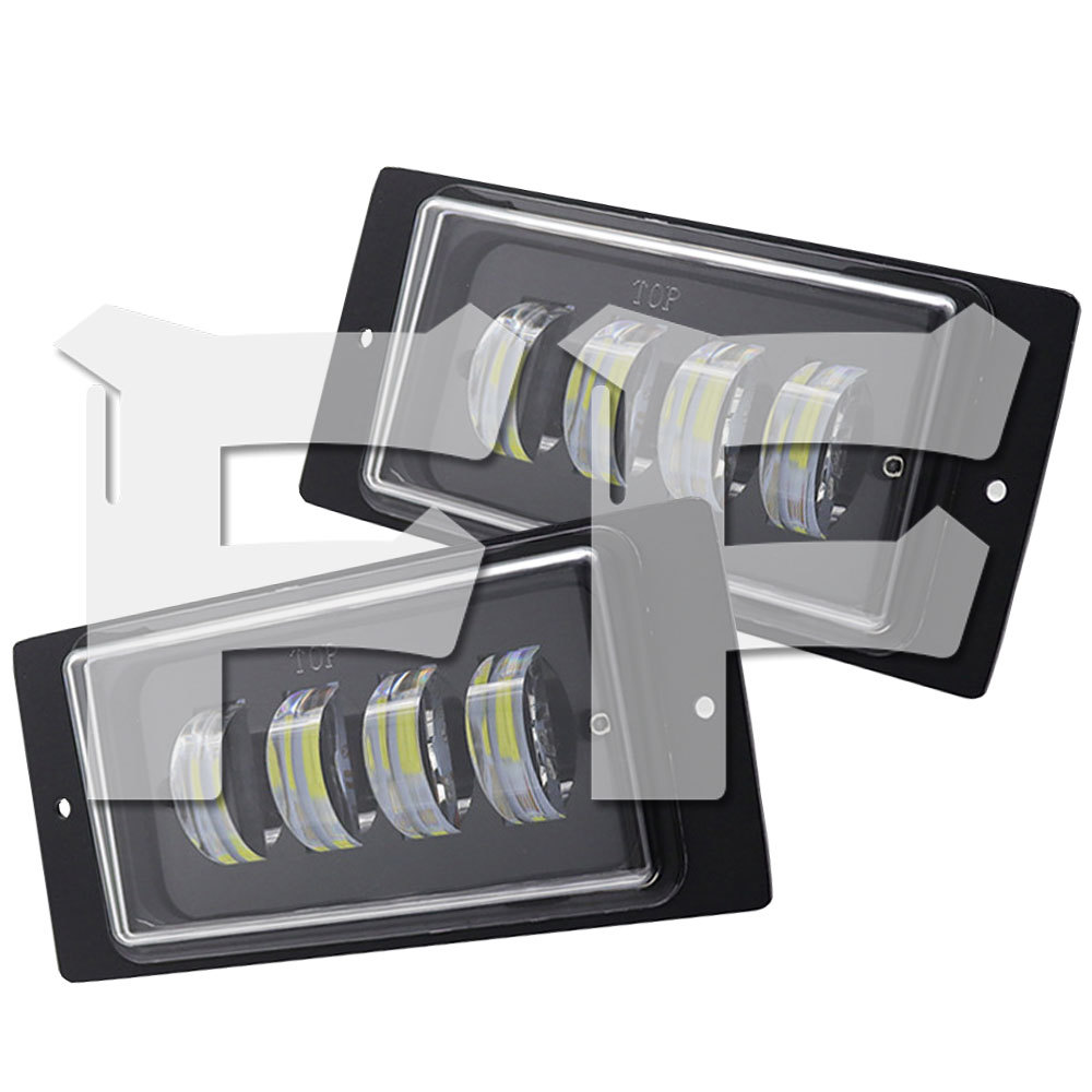 40W バンパーライト LED フォグランプ 埋込式 ホワイト ジープ ダッジ SUV トラック UTV ATV ボート 建築機械 4LED-A 2個拍卖