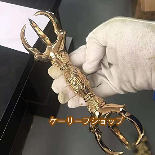 【ケーリーフショップ】三鈷杵 大々型 長さ22cm 密教で使われる仏具 五鈷杵 密教法具 前具 寺院仏具 手道具 金剛杵拍卖