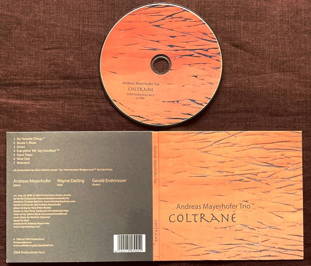 アンドレス・マイヤーホーファー/PIANO TRIO/ジョン・コルトレーン楽曲集:愛奏曲/ピアノ・トリオ/ウェイン・ダーリング/JOHN COLTRANE/2006拍卖
