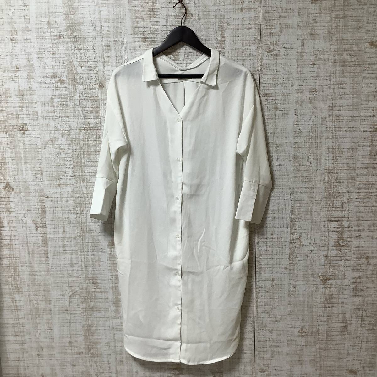 M51◇mystic|ミスティック 7分袖シャツ ホワイト サイズF拍卖