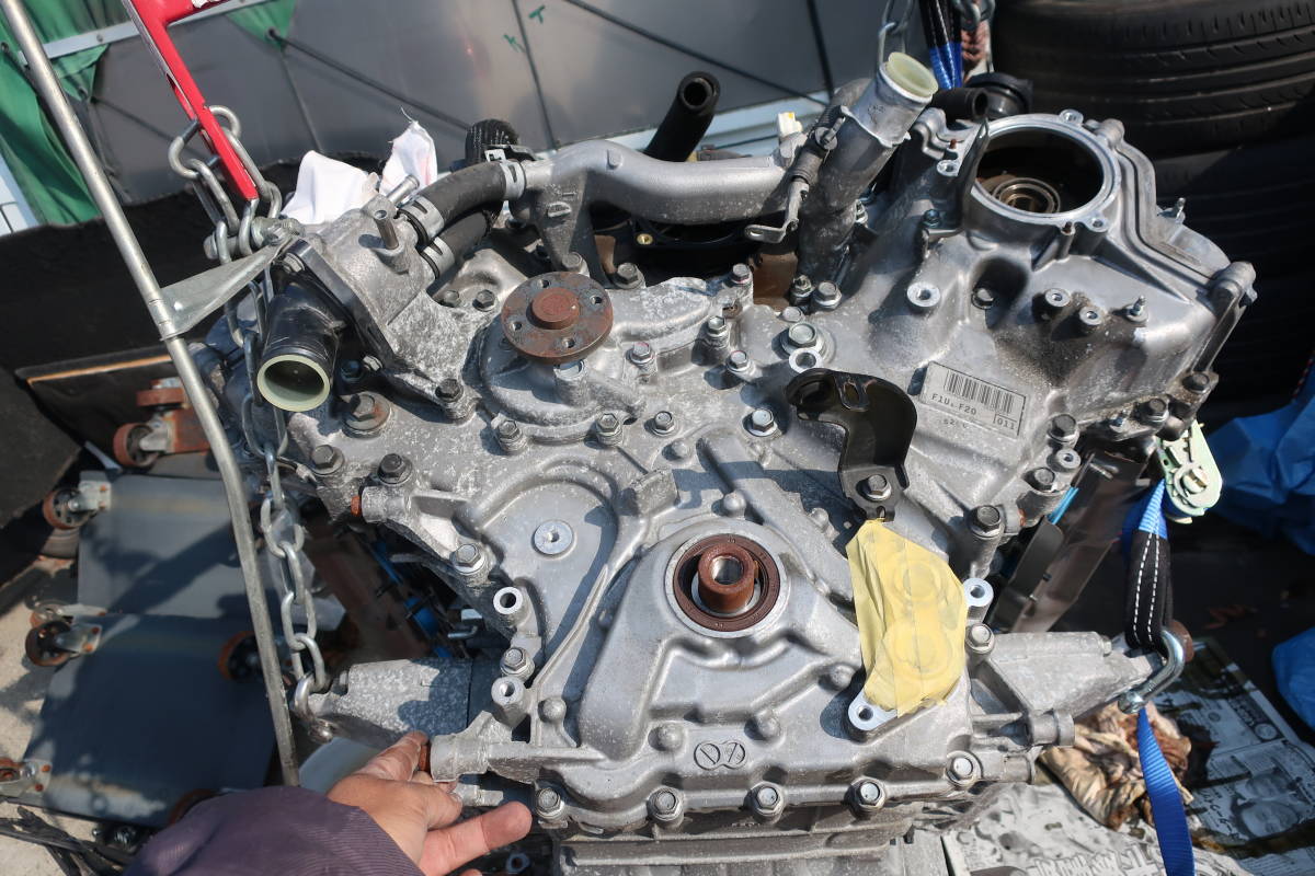 H18 DBA-USF40 USF40 レクサス LS460 1UR V8 純正 タイミングチェーンカバー フロントカバー Assy / F1UR-F20 / 10040003 0026641拍卖