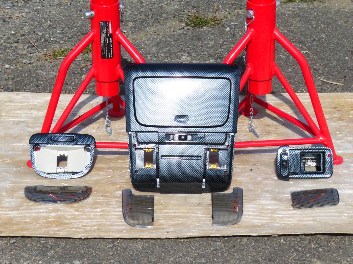 H22 DBA-BR9 BM9 B4 BR系 レガシーワゴン 純正 室内灯 ルームランプ マップライト 3点SET カーボン調 水圧転写?塗装? 加工品拍卖