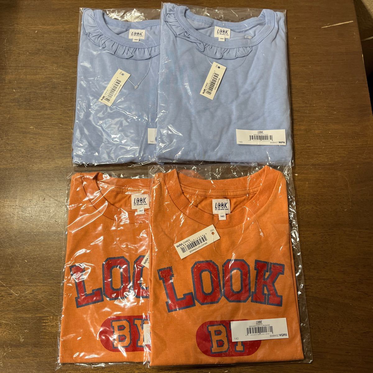 新品 未開封 LOOK by BEAMS mini ルック バイ ビームス ミニ 140cm 4枚セット 可愛い トップス 半袖 子供 (a11拍卖