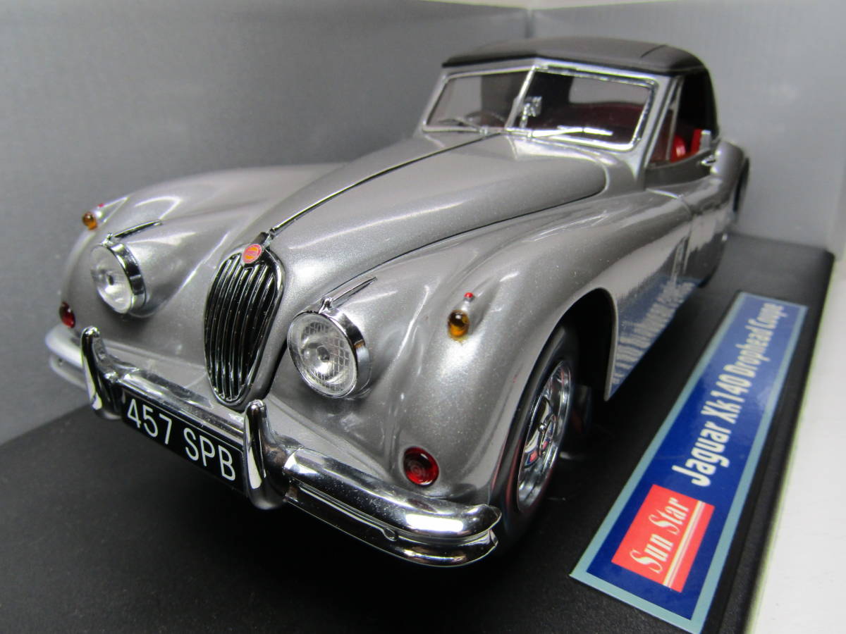 Jaguar XK140 1/18 ジャガー XK 140 Drophead Coupe 英国 ドロップヘッド 1954~57 クーペ グレーメタxレッド XJS XK120 GB D-Type E-Type 拍卖