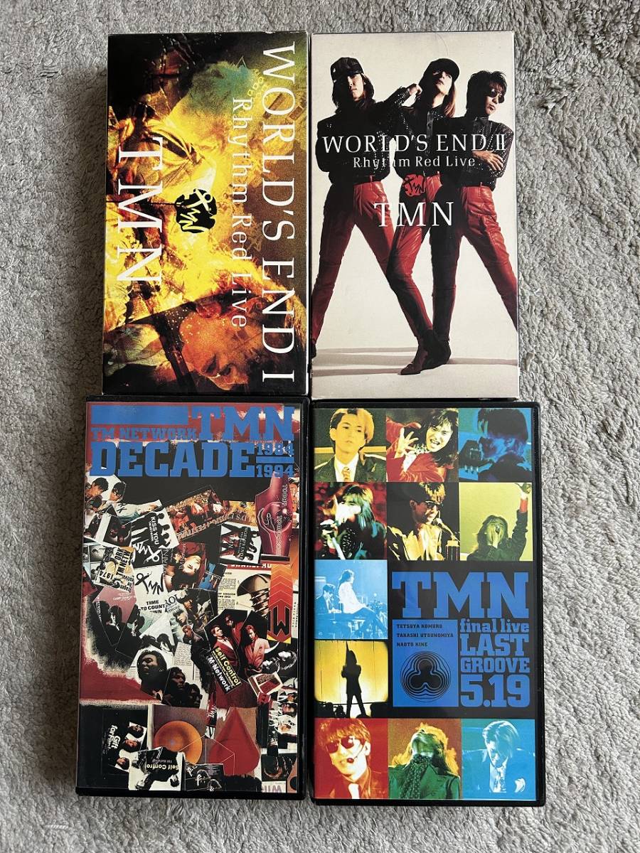 貴重当時もの☆TMN(TM NETWORK)VHS ビデオ4本セット 「WORLD'S END1」「WORLD'S END2」「DECADE」「final live LAST GROOVE 5.19」拍卖