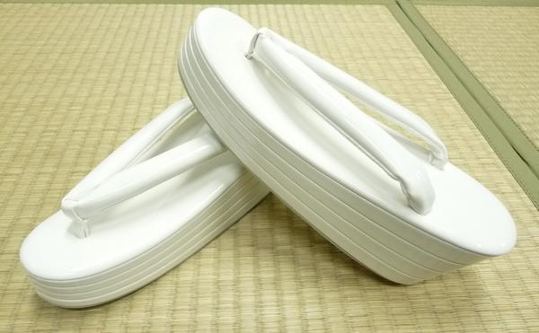 まゆの四季/新品/草履4段巻/ヒール7.7cm/ハイヒール草履-白S拍卖