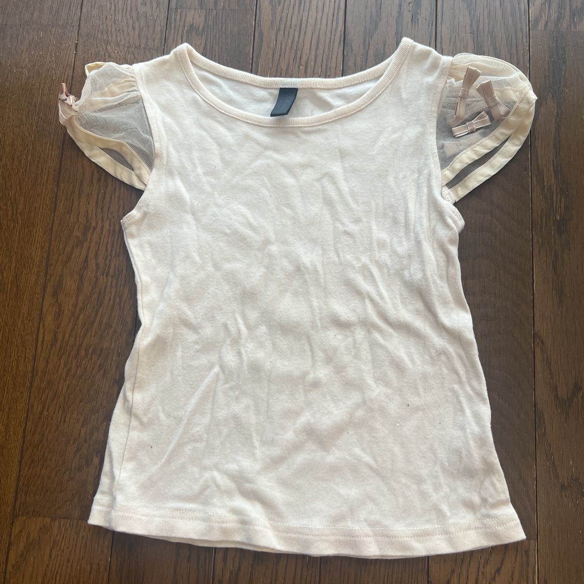 Rora チュールリボン 袖カットソー110サイズ双子②拍卖