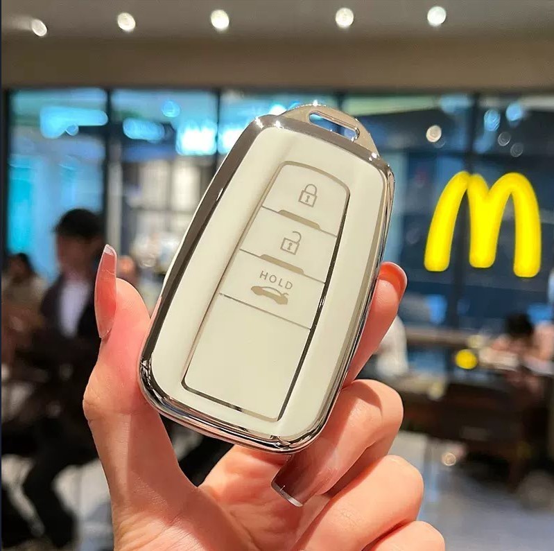 【送料無料、匿名配送】トヨタ スマートキーケース TPU キーカバー ホワイト 3ボタン RAV4 プリウス50拍卖