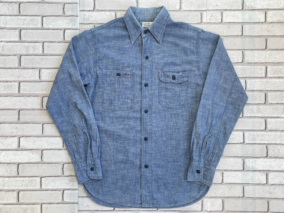 USED ウエアハウス ダックディガー WAREHOUSE DUCK DIGGER 長袖ワークシャツ シャンブレー サイズ36 日本製拍卖