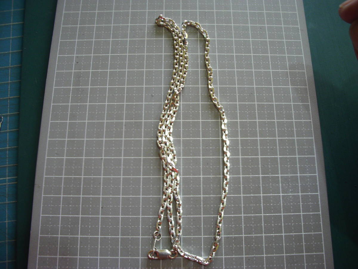 シルバーチェーン 925 4面カットあずきチェーン 長さ 約60cm  CL100ー4C拍卖