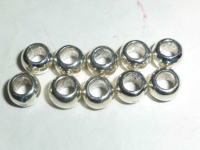 シルバー925 無垢ビーズ 10個 8-8拍卖