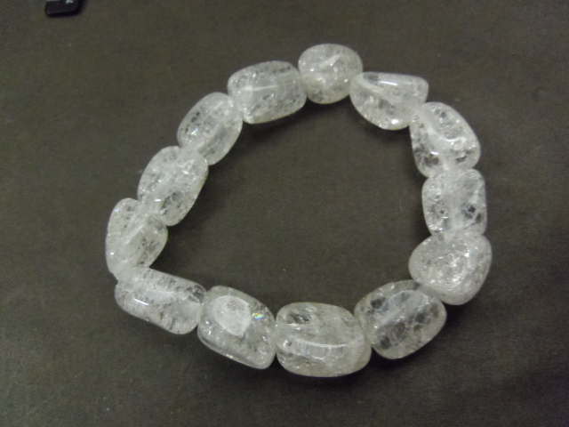 クラック水晶 タンブル ブレスレット 拍卖