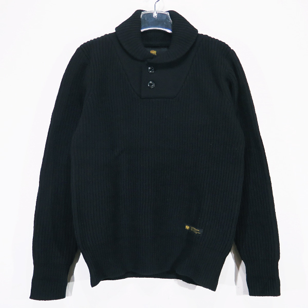 NEIGHBORHOOD ネイバーフッド 15AW S&P/WN-SHAWL.LS ショールカラー ロングスリーブ ニット トップス セーター ブラック サイズM Fez拍卖