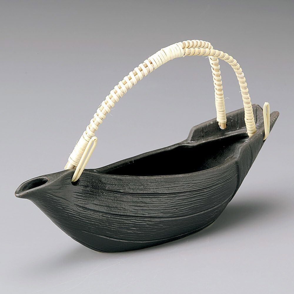 KU 美濃焼! ☆黒釉骨酒☆ 262-9-77 新品 徳利 片口 燗瓶 ギフト拍卖