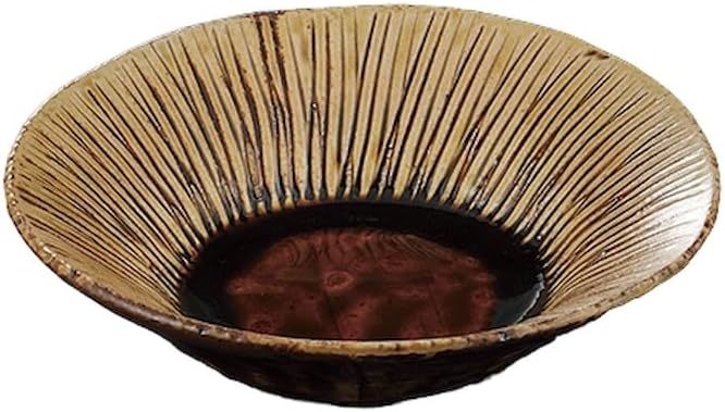 KM! 美濃焼 ☆黄瀬戸十草・丸鉢☆ 37K073-3 プレート 中皿 ボウル 盛皿 向付 拍卖