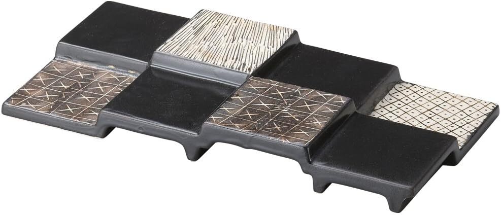 KT美濃焼! ☆黒織部八品盛皿☆ ミ125-118 新品 皿 盛皿 ボウル 鉢 盛鉢 向付 拍卖