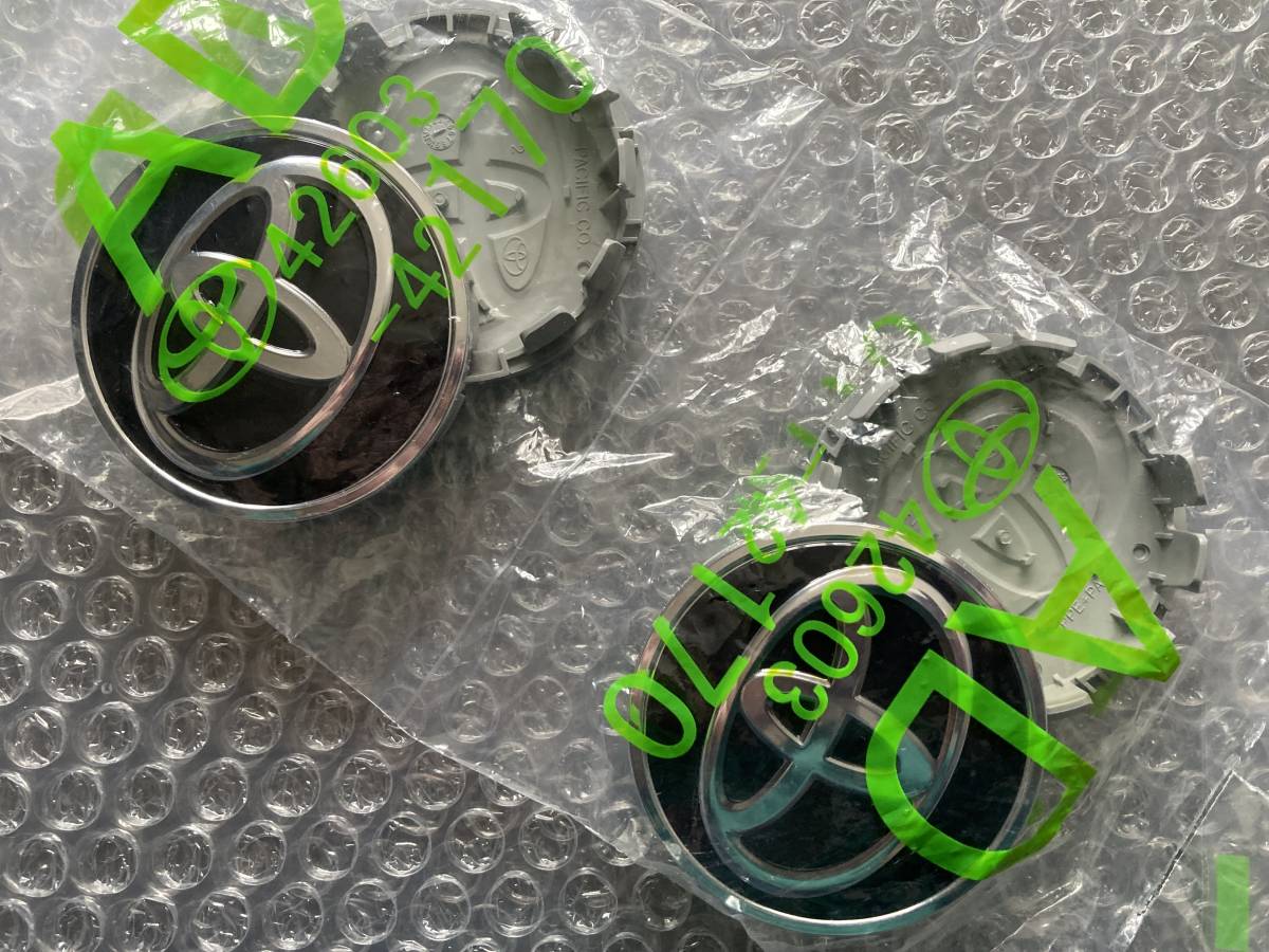 ☆ 未使用品 トヨタ 純正 ブラック センター キャップ 42603-42170 4枚セット 90 ヴォクシー ノア 40 アルファード ヴェルファイア ☆①拍卖