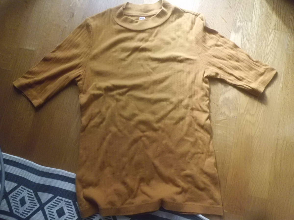 ユニクロ UNIQLO リブ半袖Tシャツ Sサイズ 綿100% 送料185円~拍卖