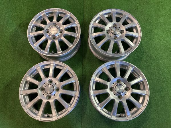 送料無料 中古ホイール 14インチ 5.5J +50 4H100 フィット キューブ インサイト シャトル スタッドレス用 などに拍卖