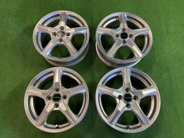 送料無料 中古ホイール 14インチ 4H100 5.5J ET+52 フィット シャトル インサイト アリア キューブ グレイス拍卖