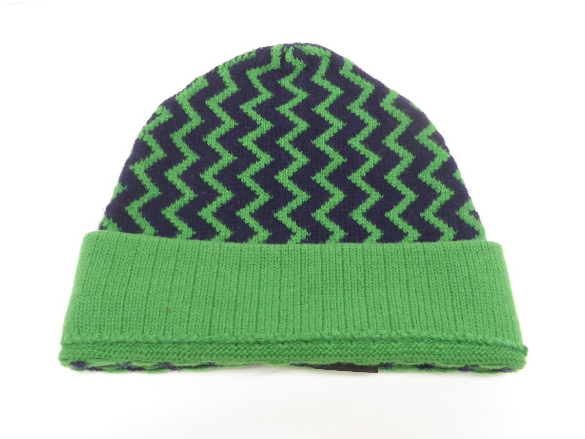 GUCCI グッチ ジグザグ ビーニー Mサイズ 58 22cm 帽子 △WP1859拍卖