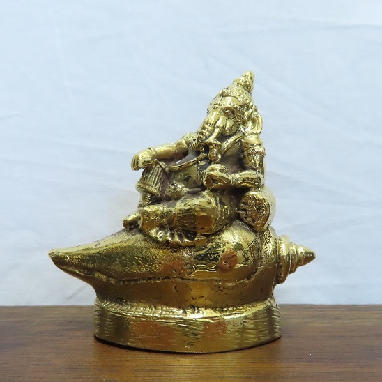 〓 新品 〓 ガネーシャ の 置物 〓 金運 財運 商売繁盛 学業 受験 お守り 神様 ゾウ アジアン雑貨 エスニック 真鍮 〓T197拍卖