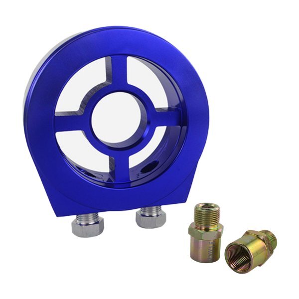 ブルー オイルセンサー 汎用 サンドイッチ 式 油圧計 油温計 アタッチメント オイルエレメント オイル漏れ防止 ボルト2個付 説明書無拍卖