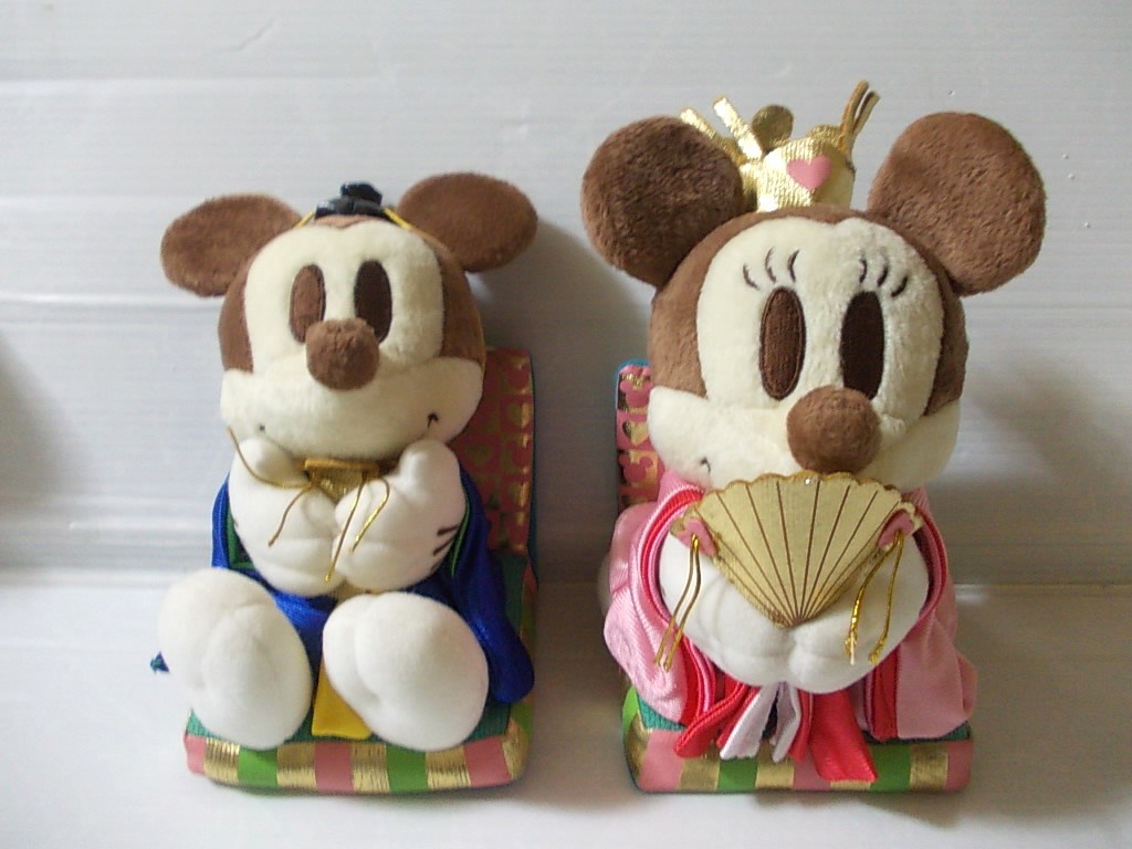 SEGA 2004★ディズニー★ミッキー&ミニー★ひな祭り★ぬいぐるみ拍卖