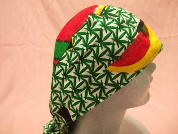 横浜最新 ラスターマリファナバンダナキャップ 送料180円 ξbcξ ξ72s拍卖