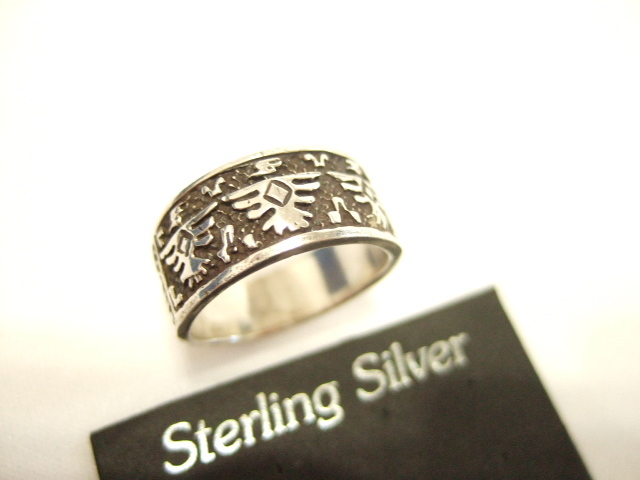 横浜最新 925SILVER銀リング 鷲の紋様♪イーグル 16号 6.3g 送料220円ξgRξ ξa75s拍卖