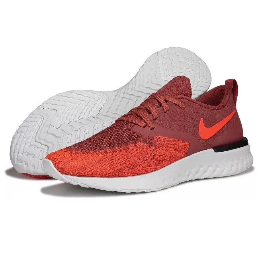 ■ナイキ オデッセイ リアクト 2 フライニット レンガ/ライトレッド/ブラック 新品 27.0cm US9 NIKE ODYSSEY REACT 2 FLYKNIT ランニング拍卖