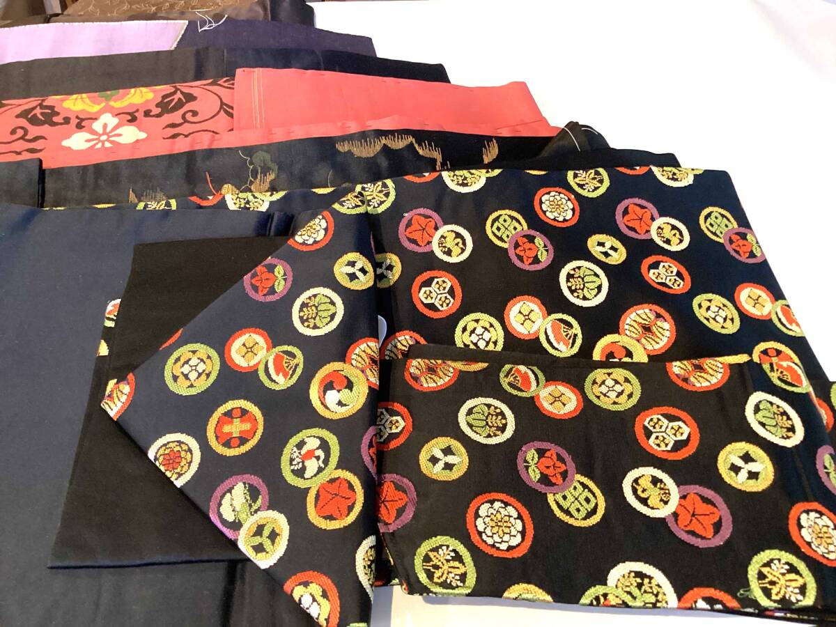 D80 帯6点まとめ売り 着物リメイク用材料 衣装 着物 ハンドメイド 素材いろいろ拍卖