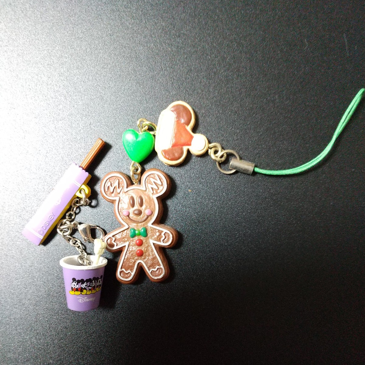 ディズニー ミッキーマウス 根付け キーホルダークッキーミッキーマウス根付け チュロスとコーヒーチェーンストラップ拍卖