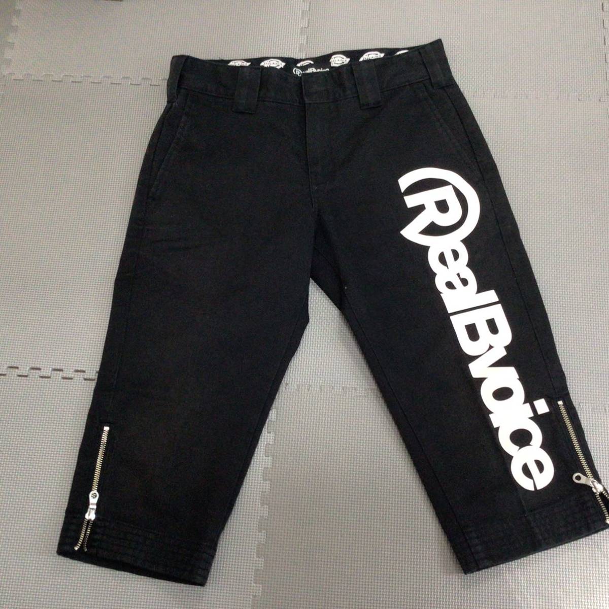 ディッキーズ リアルビーボイス DICKIES Real B voice コラボ 7部丈 パンツ ボトムス ブラック 黒 28 ワークパンツ ハーフパンツ 2125921拍卖