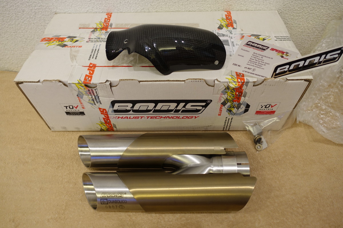 希少★BODIS BMW S1000R (14-16) K10 DUOBOLICO ステンレス フルチタン スリップオンマフラー カーボンカバー付 BS1000R-005 定価120,863円拍卖